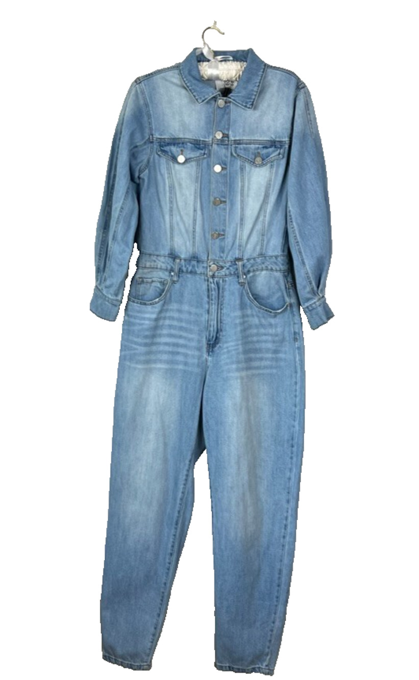 Insane Gene Jumpsuit Women's M Long Sleeve Tatum Coveralls Denim 100% Cotton